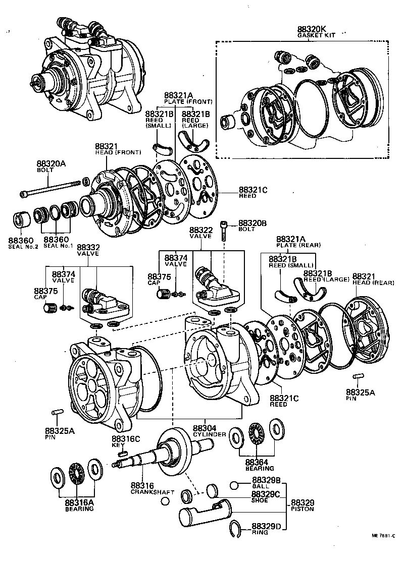 88320-20140 COMPRESSOR ASSY, COOLER product image