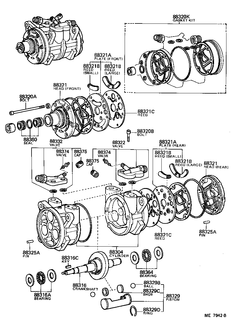 88320-60041 COMPRESSOR ASSY, COOLER product image