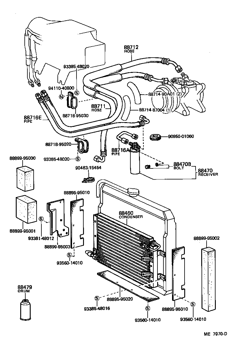 88711-95040 HOSE, COOLER REFRIGERANT DISCHARGE, NO.1 product image