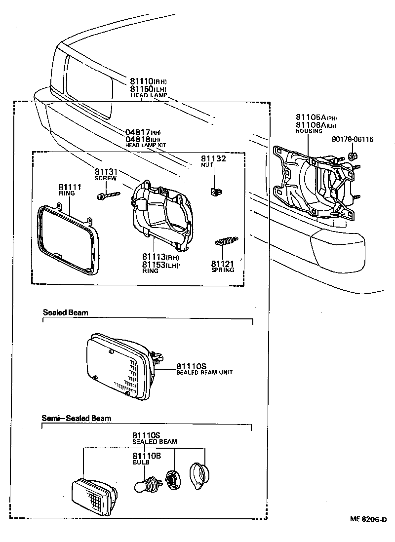 81110-80025 HEADLAMP ASSY, RH product image