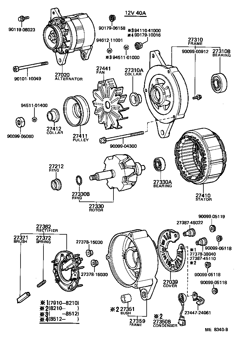27310-72030 FRAME ASSY, DRIVE END, ALTERNATOR product image
