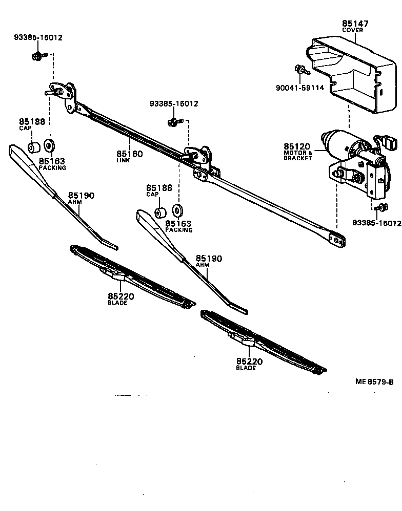 85160-87603 LINK ASSY, WINDSHIELD WIPER product image