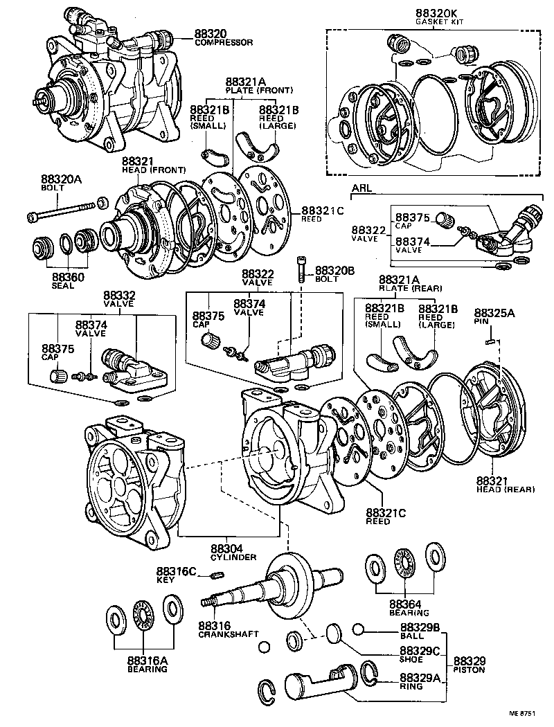 88320-20280 COMPRESSOR ASSY, COOLER product image