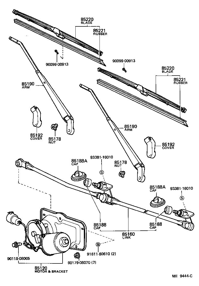 85160-90A05 LINK ASSY, WINDSHIELD WIPER product image