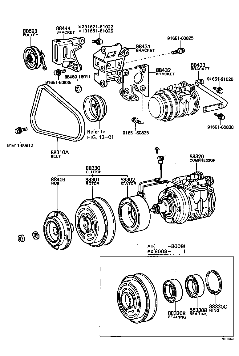88304-16010 CYLINDER SUB-ASSY, COOLER COMPRESSOR product image