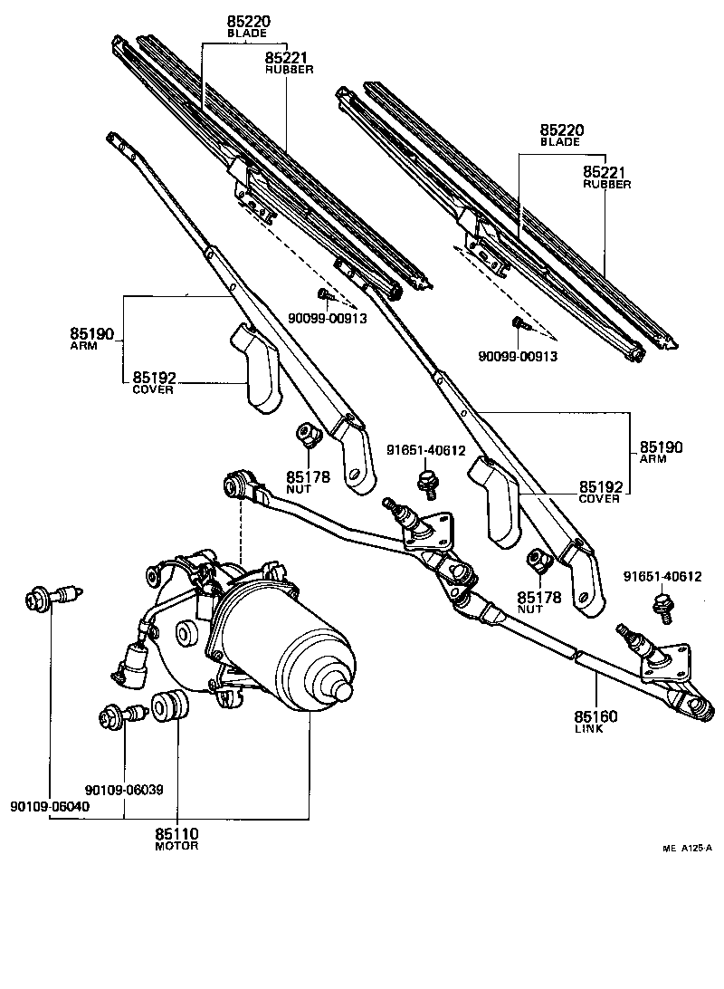 85160-22130 LINK ASSY, WINDSHIELD WIPER product image