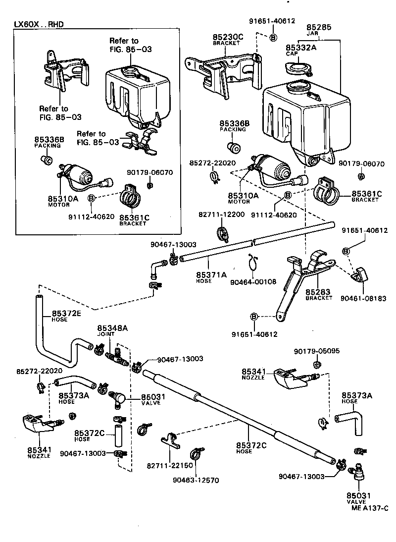 85036-22010 BRACKET ASSY, HEADLAMP CLEANER product image
