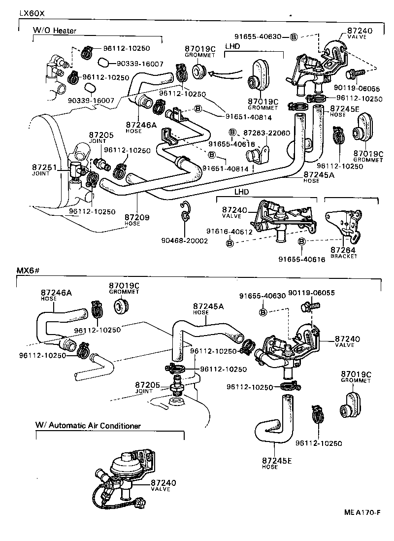 87208-20030 PIPE, HEATER WATER OUTLET, A product image