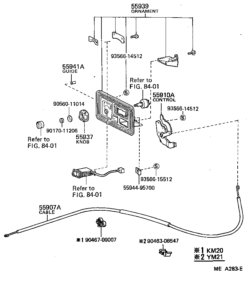 88566-95707 DUCT, AIR, SIDE NO.1 RH product image