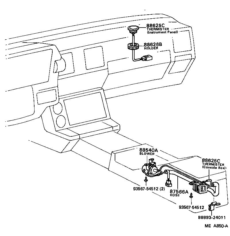 55087-14080 DUCT, AIR, SIDE NO.1 RH product image