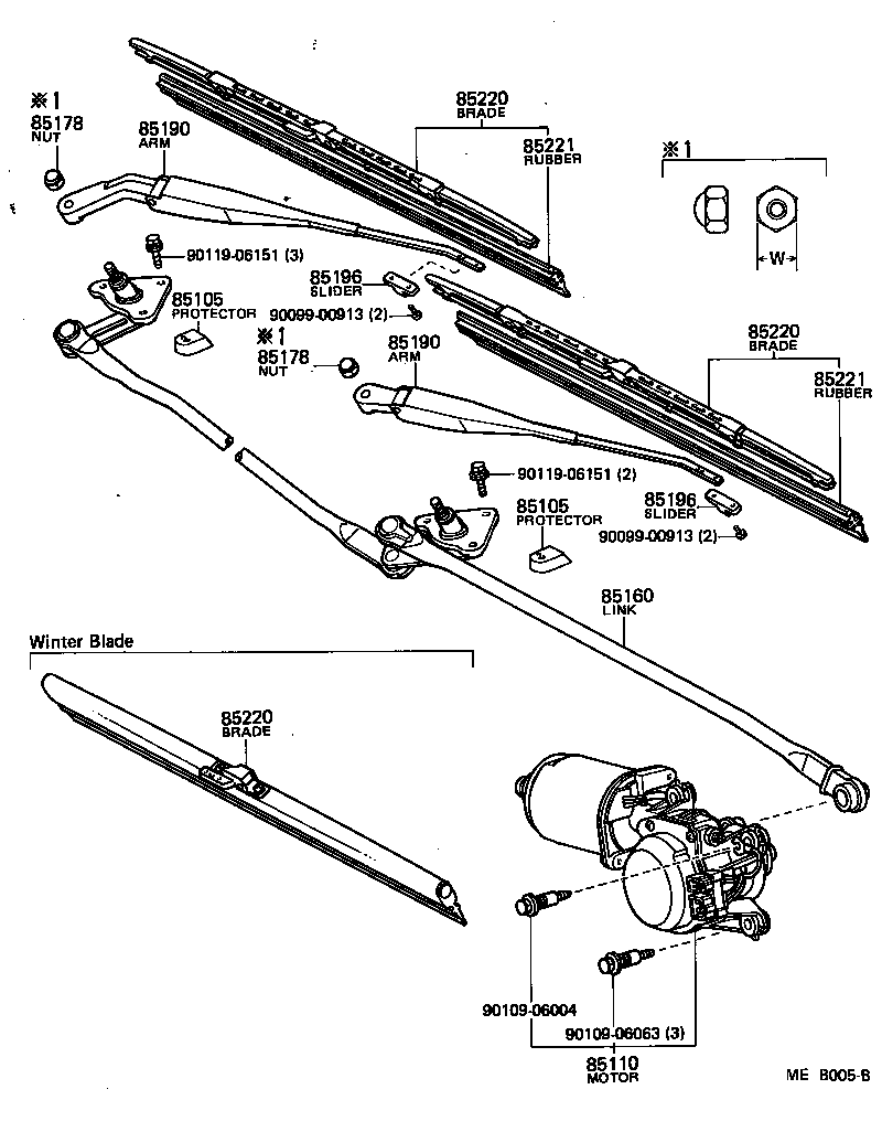 85210-14171 ARM ASSY, WINDSHIELD WIPER product image