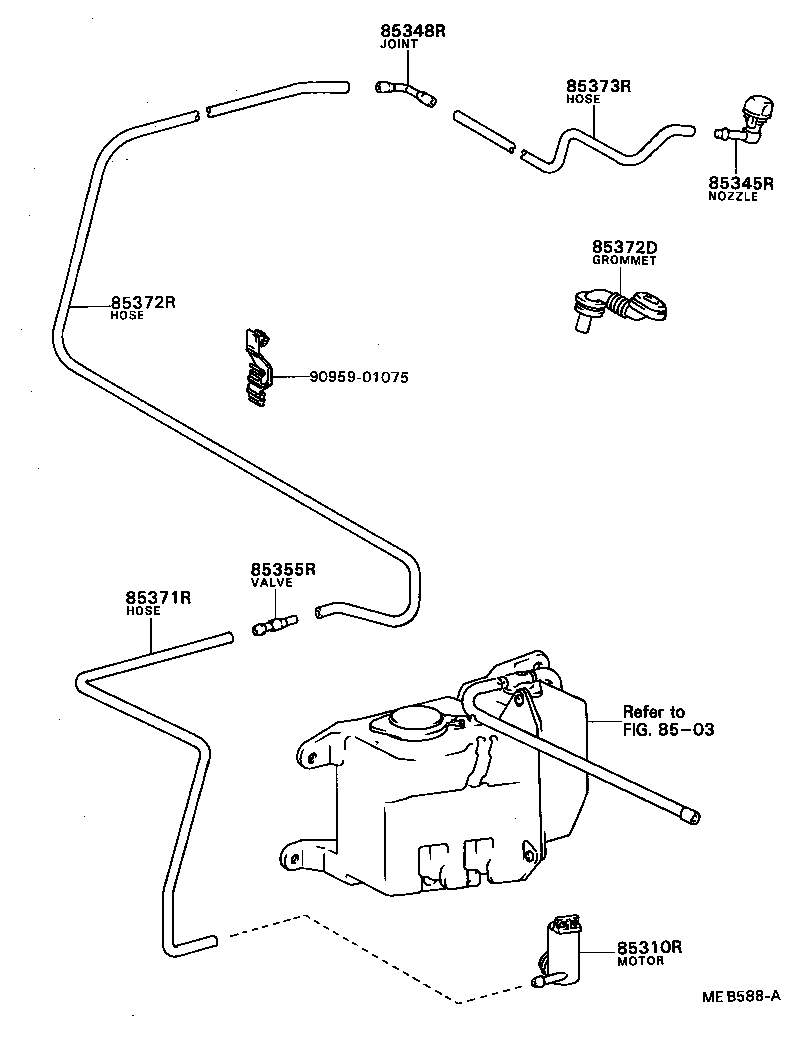 85310-16040 MOTOR ASSY, REAR WASHER product image