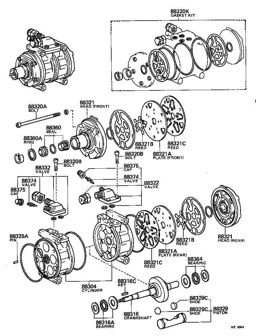 88320-14460 COMPRESSOR ASSY, COOLER product image