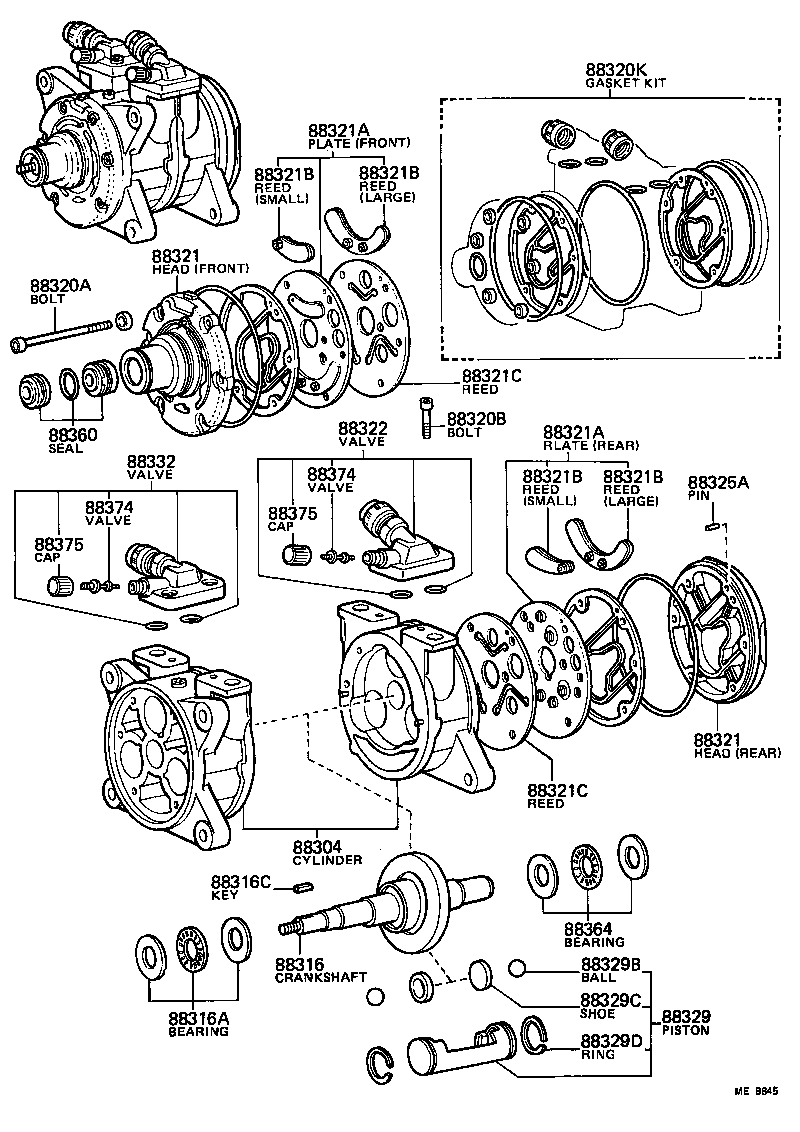 88320-14460 COMPRESSOR ASSY, COOLER product image