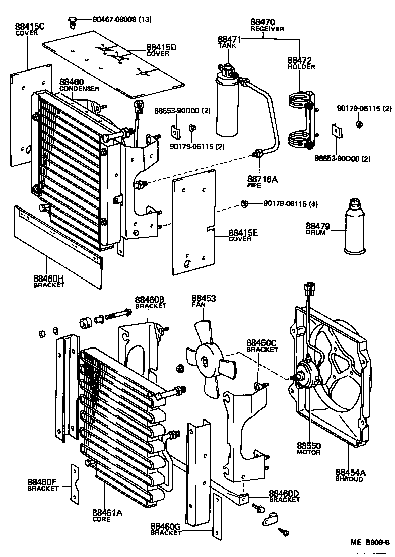 88409-90D04 BRACKET, COOLER CONDENSER, NO.2 product image