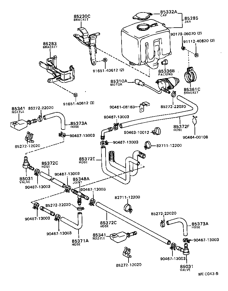 85036-22010 BRACKET ASSY, HEADLAMP CLEANER product image