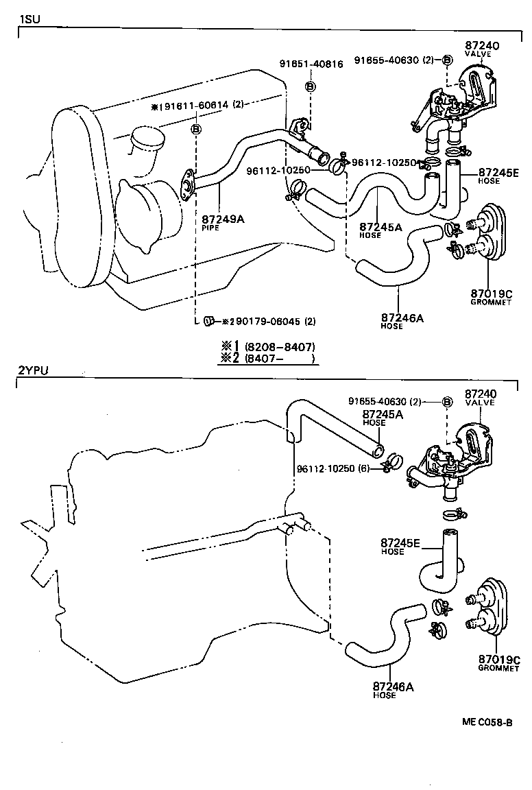 90480-01020 GROMMET, HEATER HOSE product image
