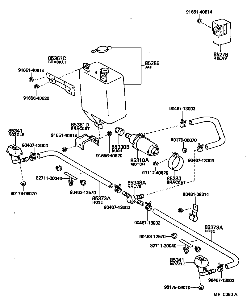 85336-10010 BUSH, HEADLAMP CLEANER WASHER JAR product image