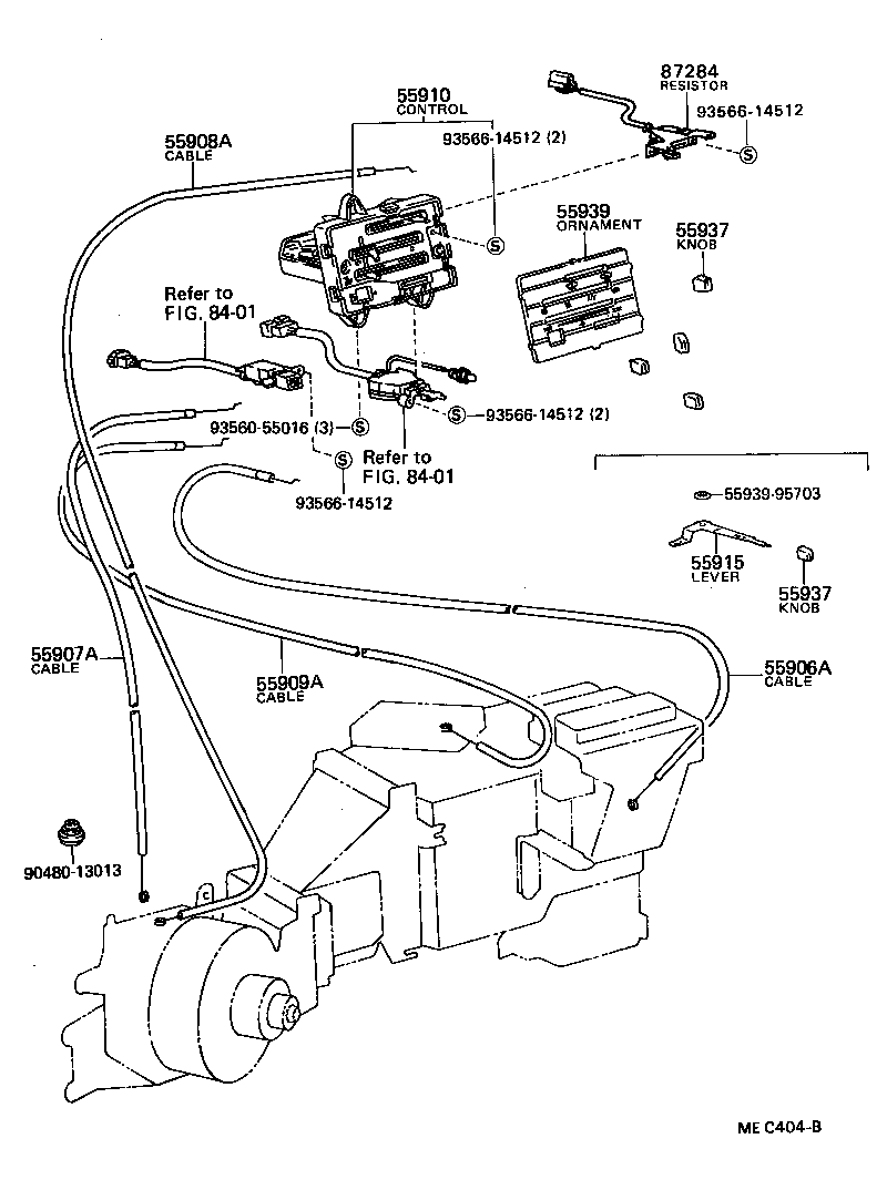 88566-95707 DUCT, AIR, SIDE NO.1 RH product image