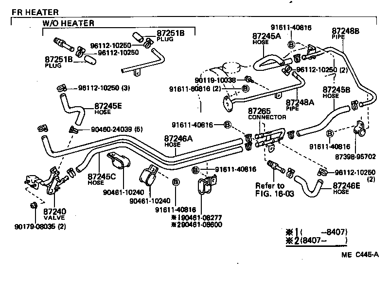 99556-20060 HOSE, REAR HEATER WATER OUTLET, A (FROM HEATER UNIT) product image