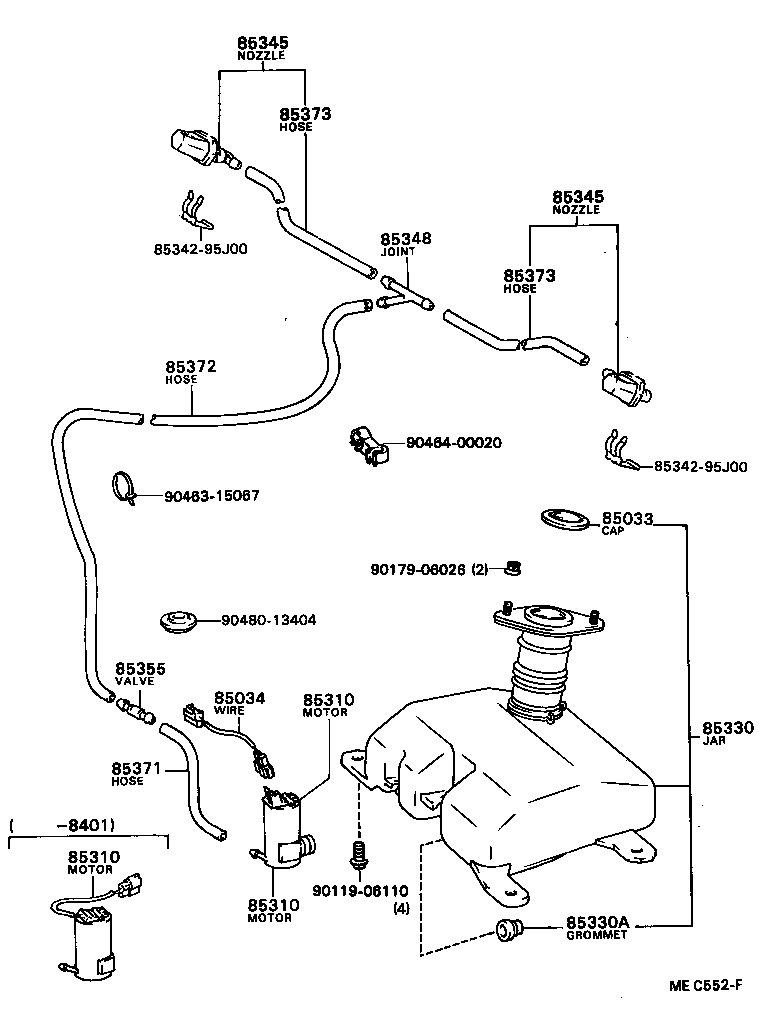 85330-87005 JAR ASSY, WINDSHIELD WASHER product image