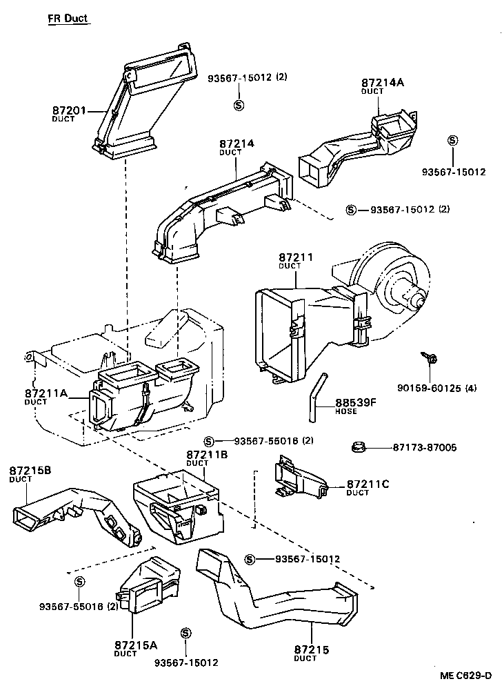 55086-28030 DUCT SUB-ASSY, AIR, NO.1 product image