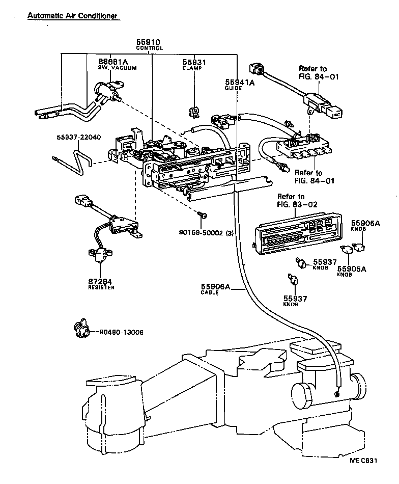 55085-22050 DUCT, AIR, SIDE NO.1 LH product image