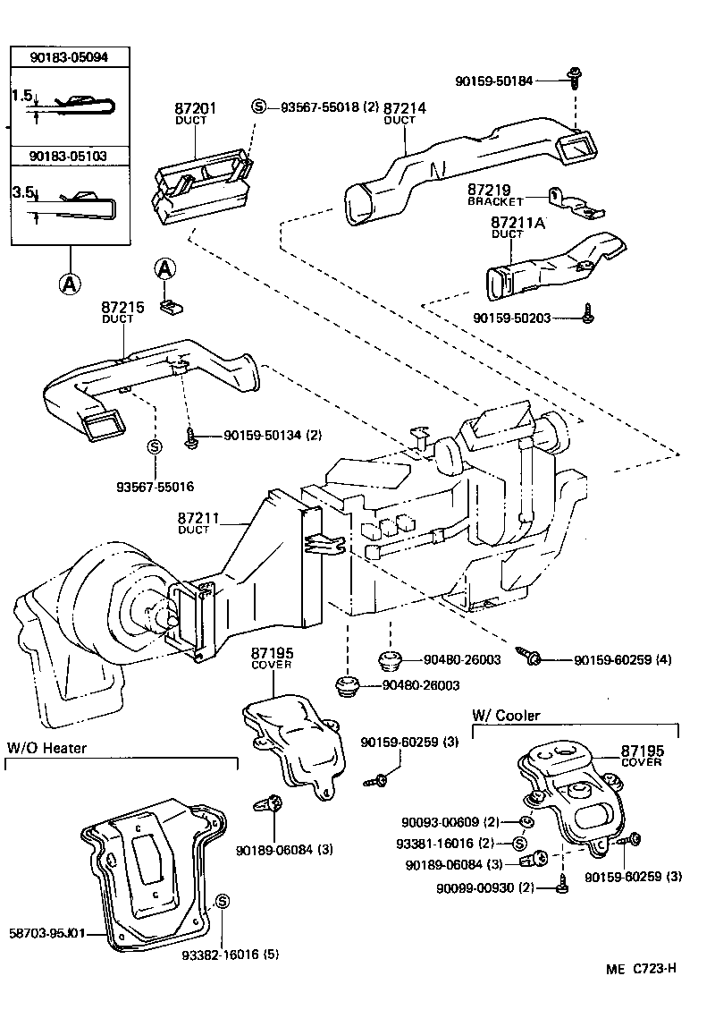 55086-95J00 DUCT SUB-ASSY, AIR, NO.1 product image