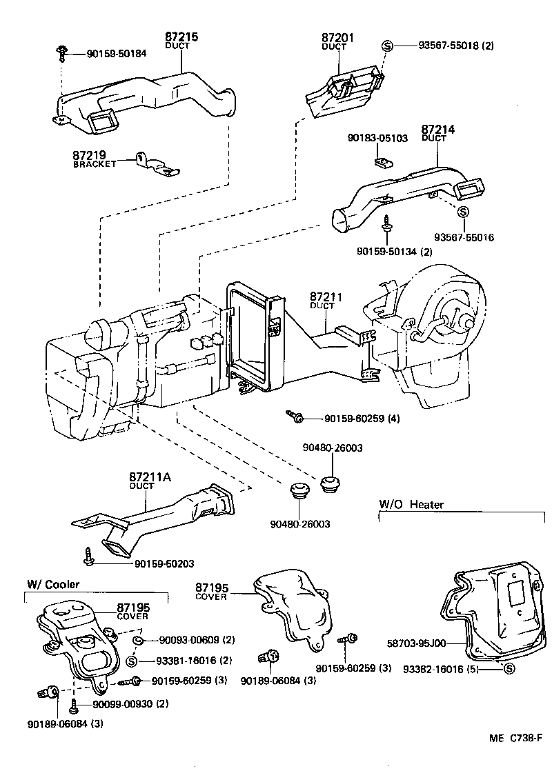 55086-95J00 DUCT SUB-ASSY, AIR, NO.1 product image