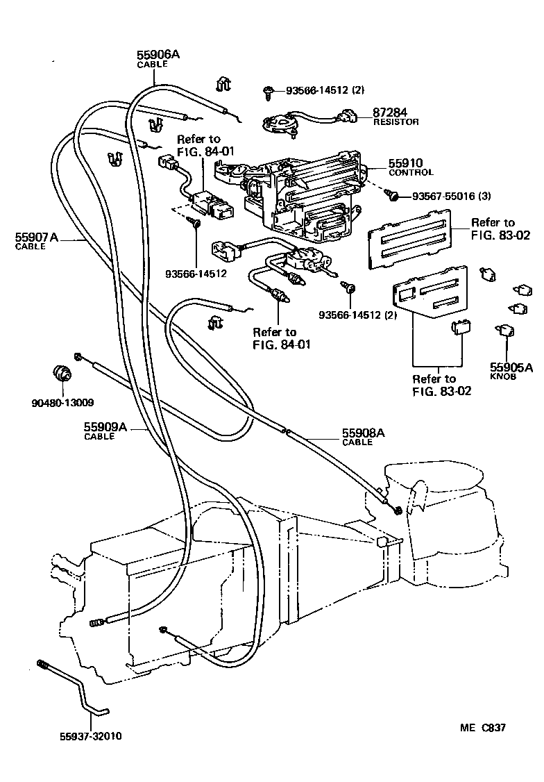 55085-32030 DUCT, AIR, SIDE NO.1 LH product image