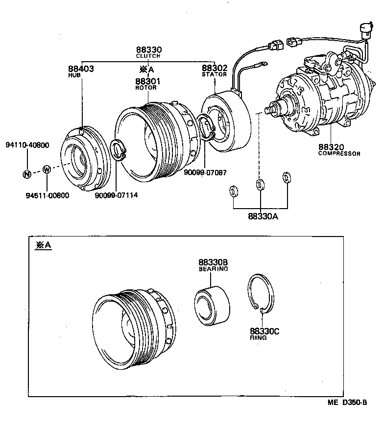 88437-12250 BRACKET, COMPRESSOR MOUNTING, NO.7 product image