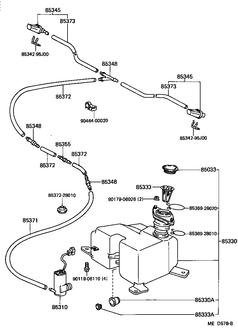 85331-28050 JAR ASSY, WINDSHIELD WASHER product image