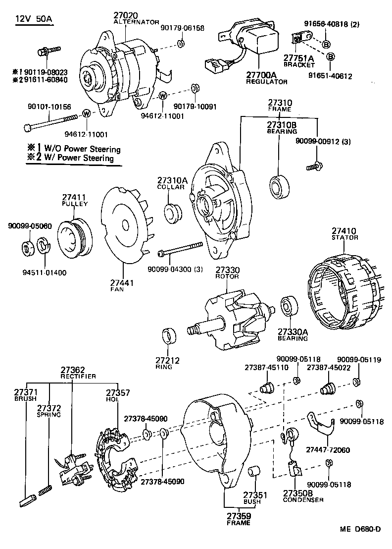 27310-72040 FRAME ASSY, DRIVE END, ALTERNATOR product image