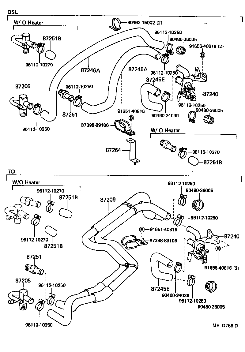 90404-54029 JOINT OR UNION, FRONT HEATER HOSE THROUGH OR INLET VALVE product image