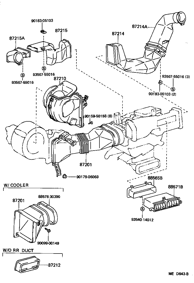 55085-30060 DUCT, AIR, SIDE NO.1 RH product image