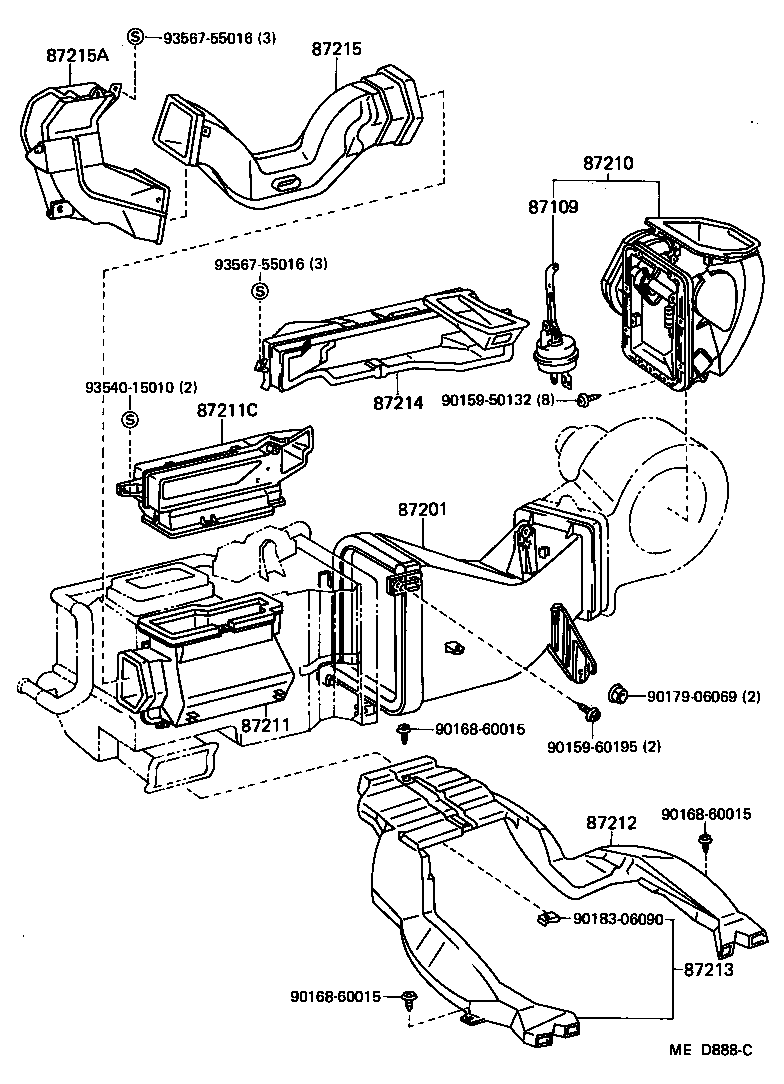 55085-30060 DUCT, AIR, SIDE NO.1 RH product image