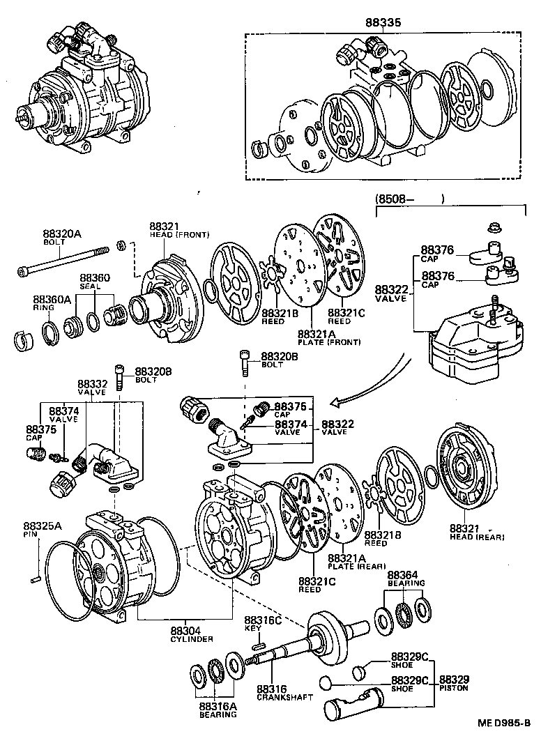 88320-28030 COMPRESSOR ASSY, COOLER product image