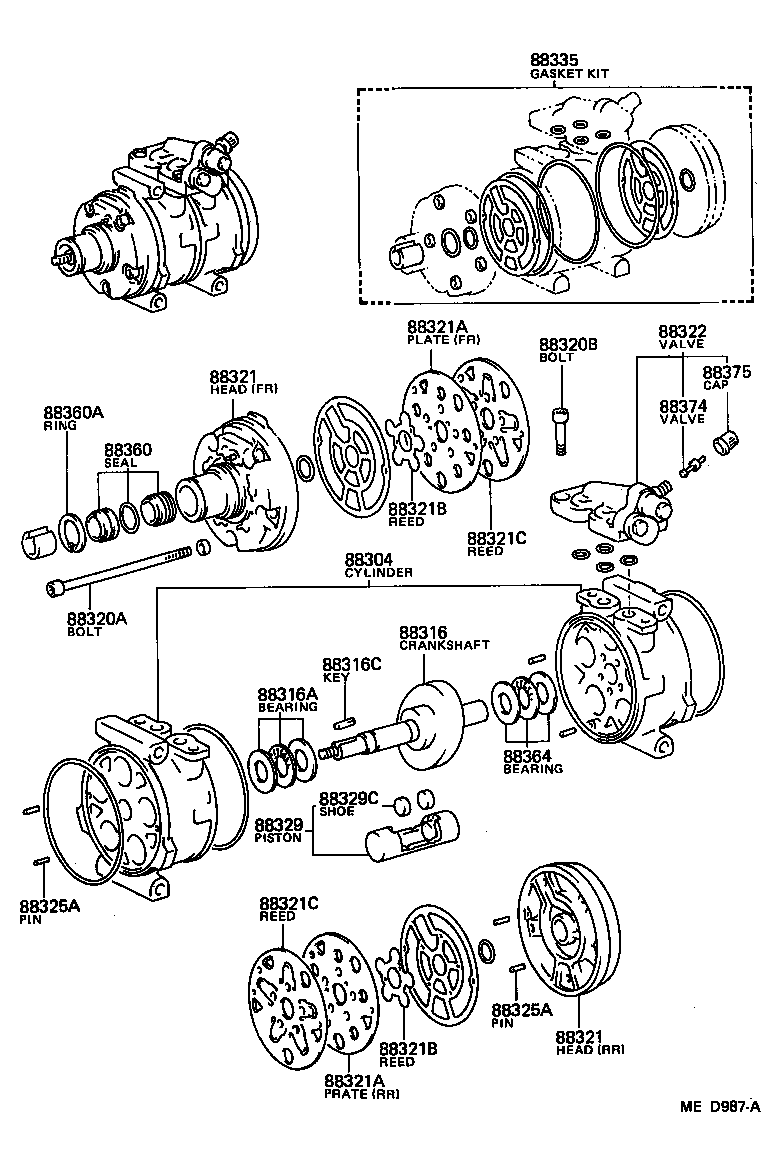 88320-12440 COMPRESSOR ASSY, COOLER product image