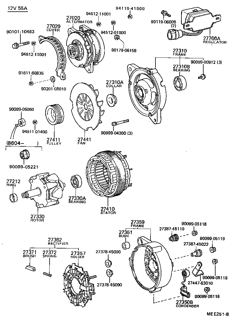 27371-72161 BRUSH, ALTERNATOR product image