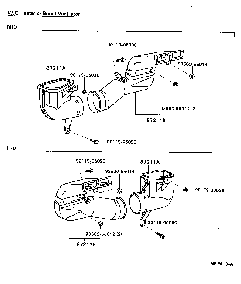 55082-89101 DUCT, AIR, NO.3 product image