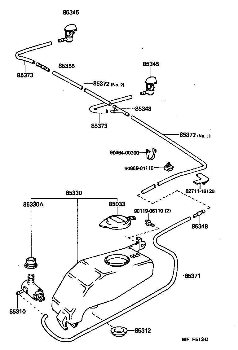 85331-17010 JAR ASSY, WINDSHIELD WASHER product image