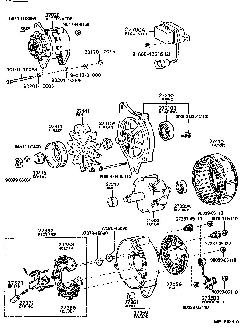 27020-72010 ALTERNATOR ASSY product image