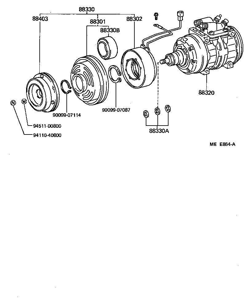 88320-36130 COMPRESSOR ASSY, COOLER product image