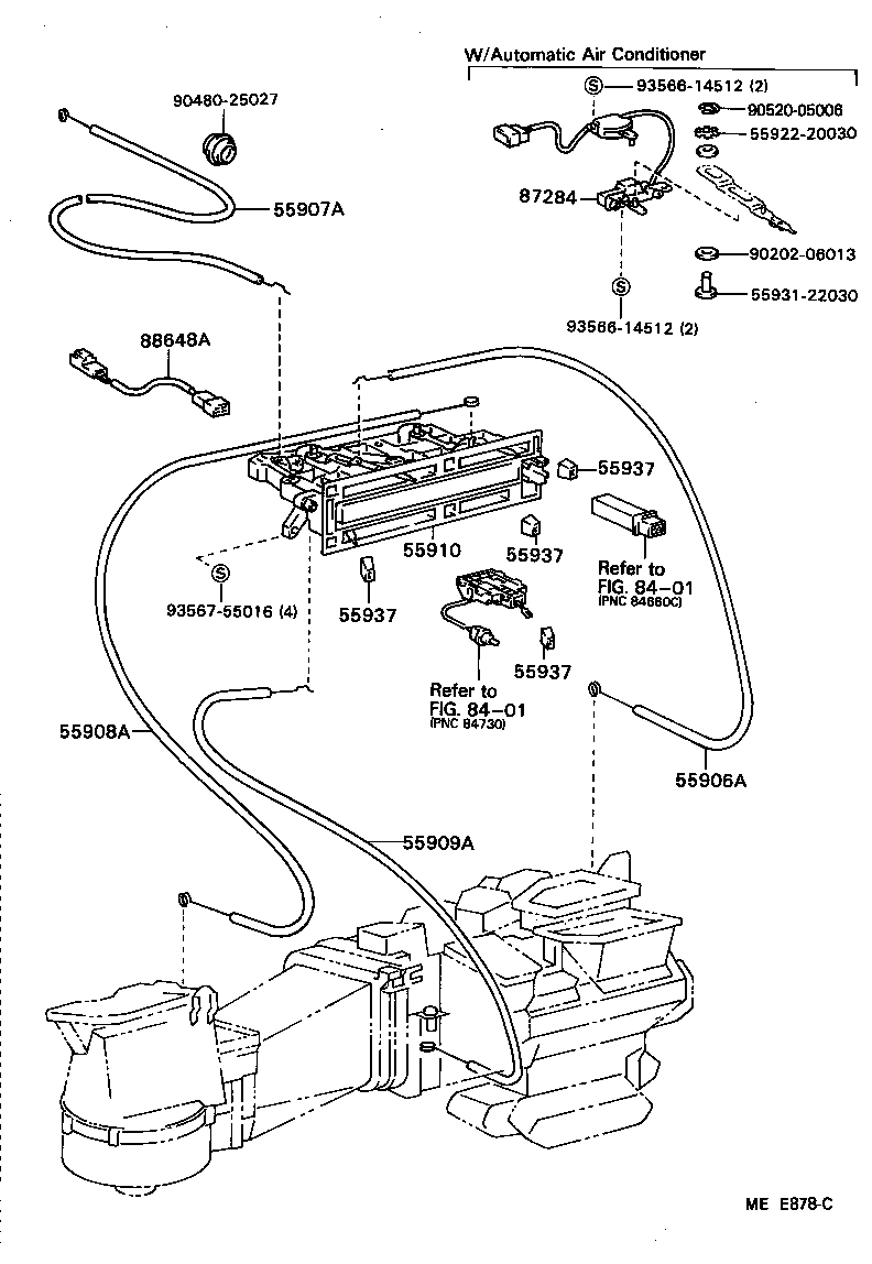 55085-22090 DUCT, AIR, SIDE NO.1 RH product image