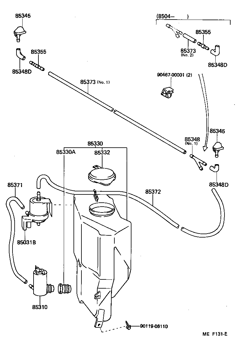 85331-10280 JAR ASSY, WINDSHIELD WASHER product image