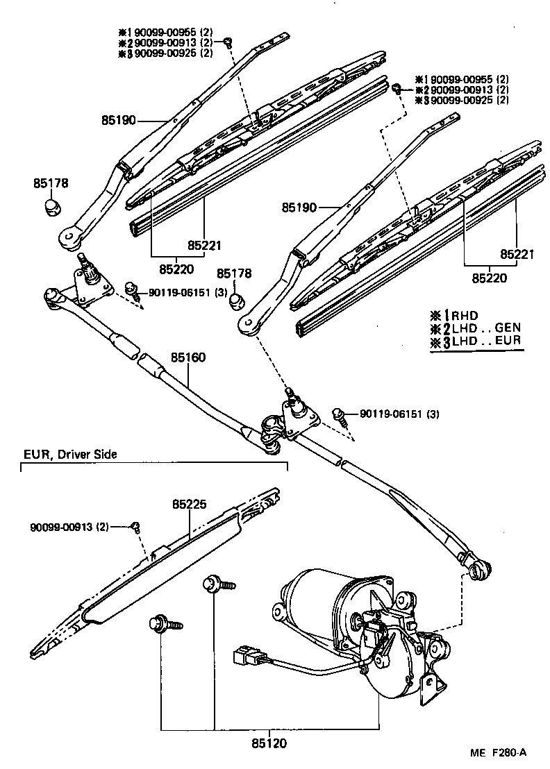 85160-17030 LINK ASSY, WINDSHIELD WIPER product image