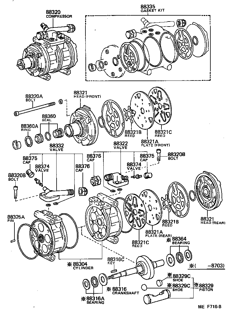 88320-60160 COMPRESSOR ASSY, COOLER product image