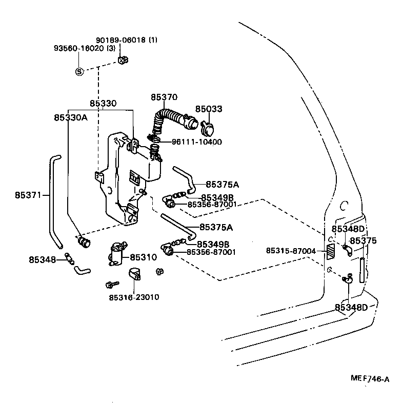 85330-87005 JAR ASSY, WINDSHIELD WASHER product image