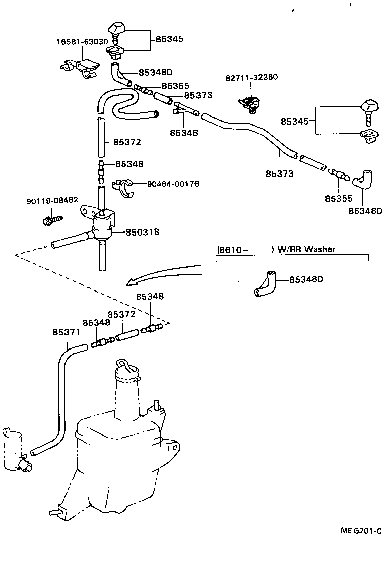 85331-20360 JAR ASSY, WINDSHIELD WASHER product image