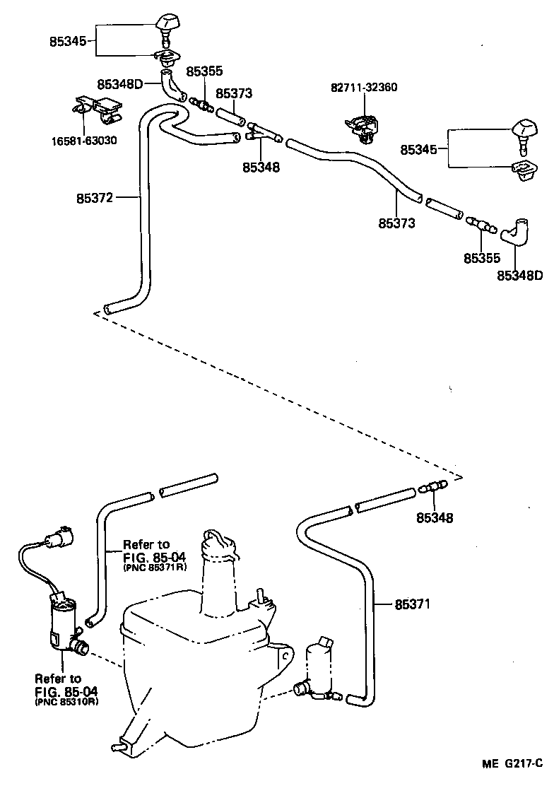 85331-20470 JAR ASSY, WINDSHIELD WASHER product image